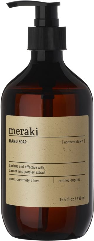 Håndsæbe Meraki Northern Dawn - COSMOS/Ecocert-certificeret økologisk sæbe, sort, Ø7×19 cm