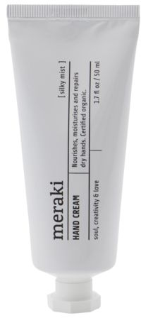 Håndcreme Meraki Silky Mist økologisk - fugtgivende med aloe vera & jojoba, nærende kakaosmør, ikke-fedtet, diskret citrusduft