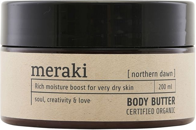 Meraki Body Butter Northern Dawn - COSMOS-økologisk kropscreme med aloe vera, sheasmør & frisk duft