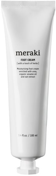 Fodcreme Meraki Foot 100 ml - fugtgivende med karbamid, økologisk sesamolie & havreekstrakt, beroligende urte-duft