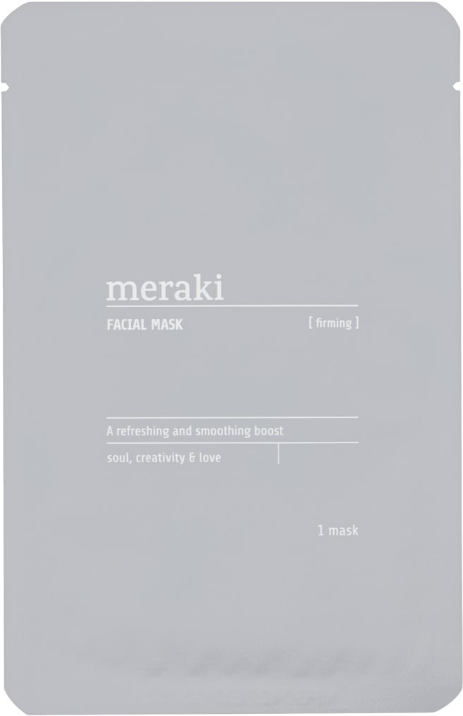 Ansigtsmaske Meraki Anti-age Firming - 1 stk. grå sheet mask med hyaluronsyre, aloe vera & Q10
