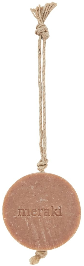 Håndsæbe Meraki Mangosten - rund sæbebar 150 g med ophængssnor, mangosteen & olivenolie
