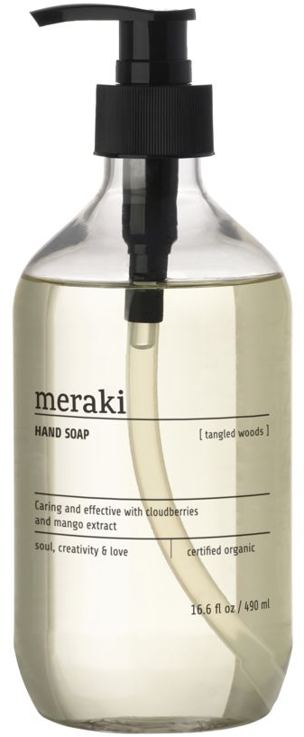 Flydende håndsæbe Meraki Tangled Woods - 490 ml, COSMOS-økologisk med aloe vera & glycerin