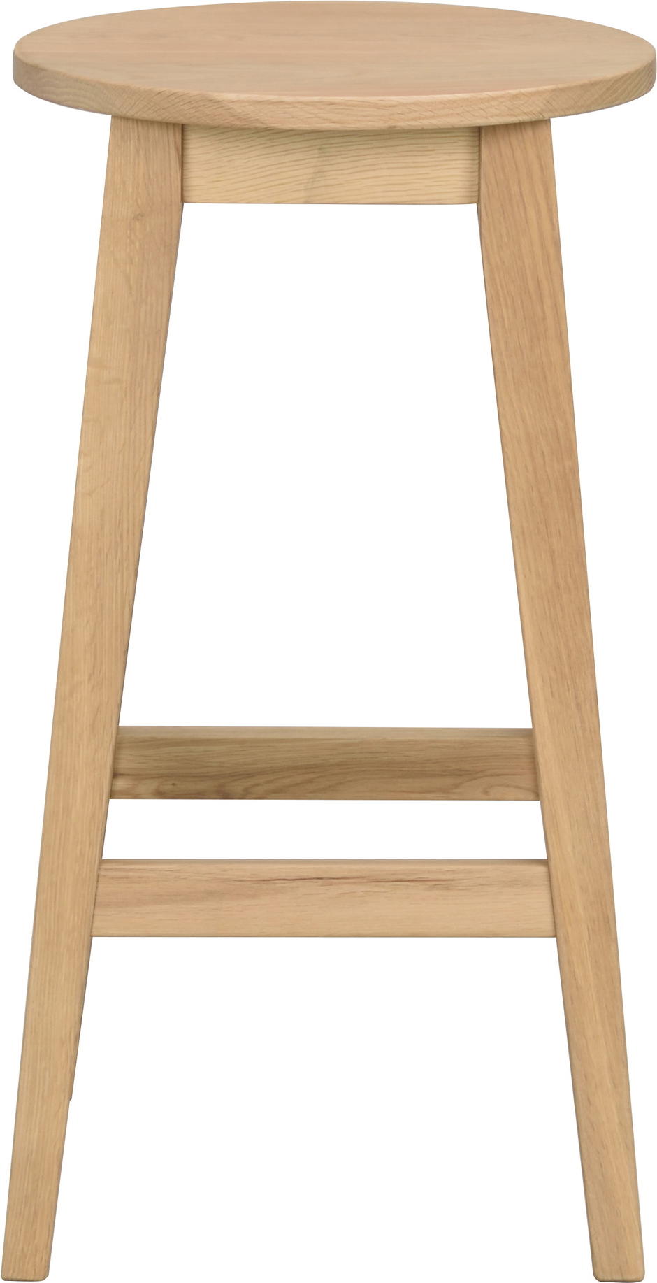 Barstol Rowico Austin massivt lakeret egetræ 2-pak H65 cm Ø35 cm skandinavisk design