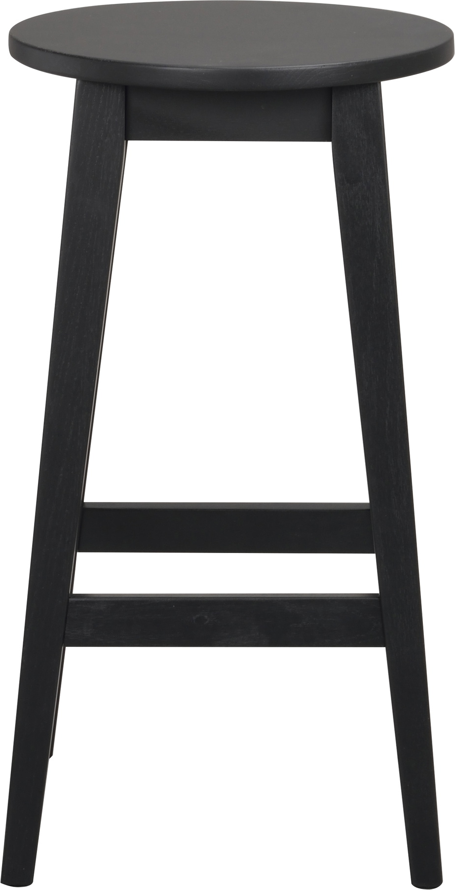 Barstol Rowico Austin lakeret massivt egetræ sort 65 cm H sæt af 2