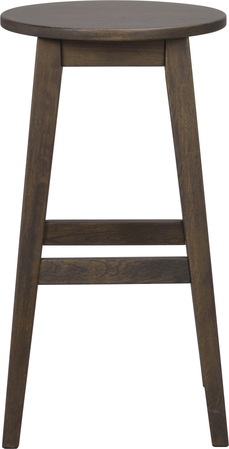 Barstol Rowico Austin i massivt egetræ med brun lak Ø35×H65 cm sæt á 2