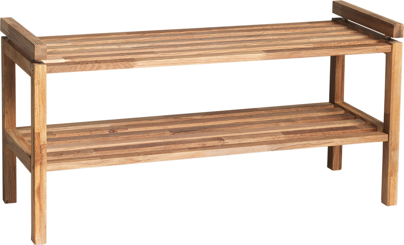 Skoreol/skohylde Rowico Confetti olieret massivt egetræ eg 40×80×30 cm