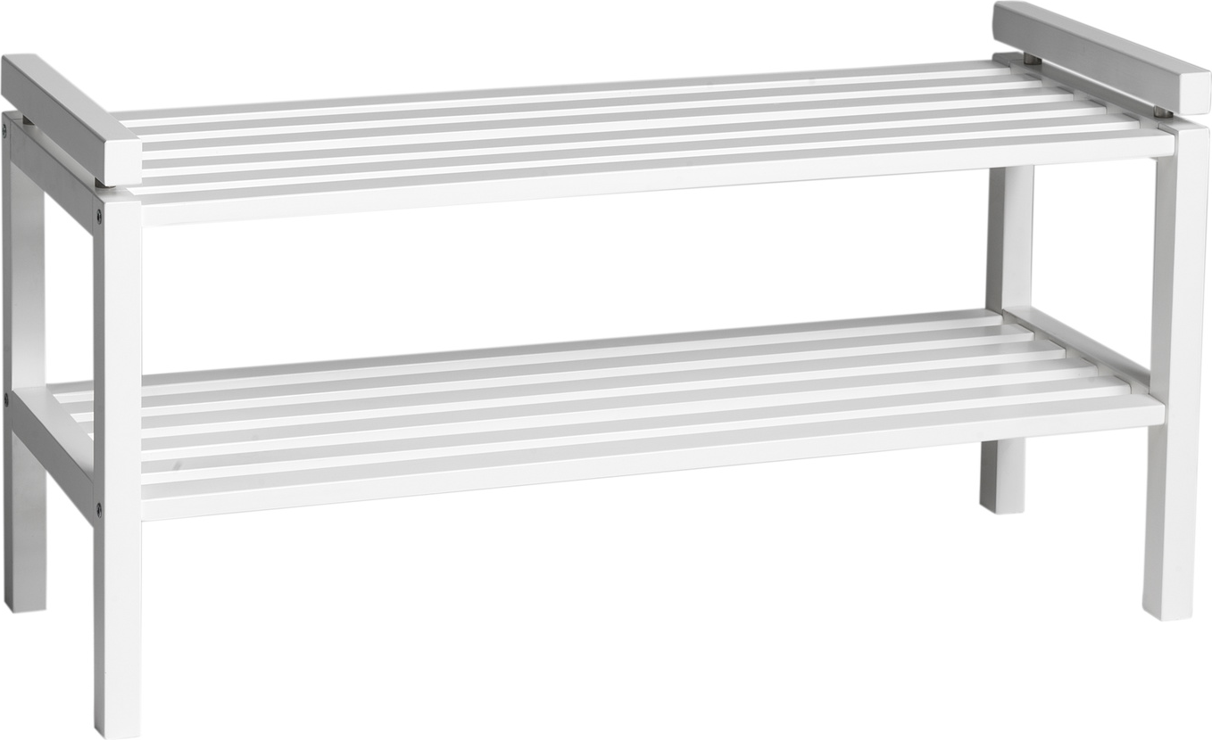 Skoreol/skostativ Rowico Confetti i hvidlakeret massiv birk og MDF 40×80×30 cm