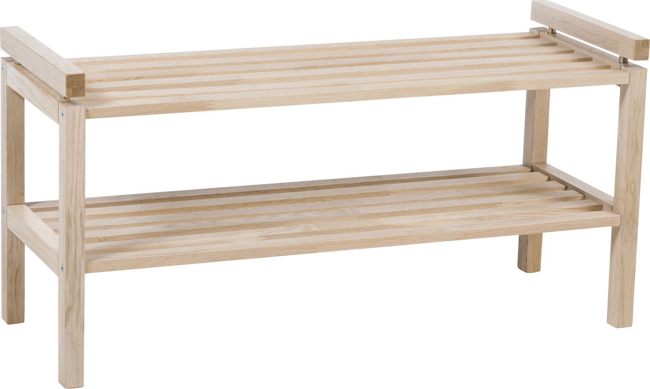 Skoreol Rowico Confetti massiv lakeret hvidvasket eg H40xB80xD30 cm