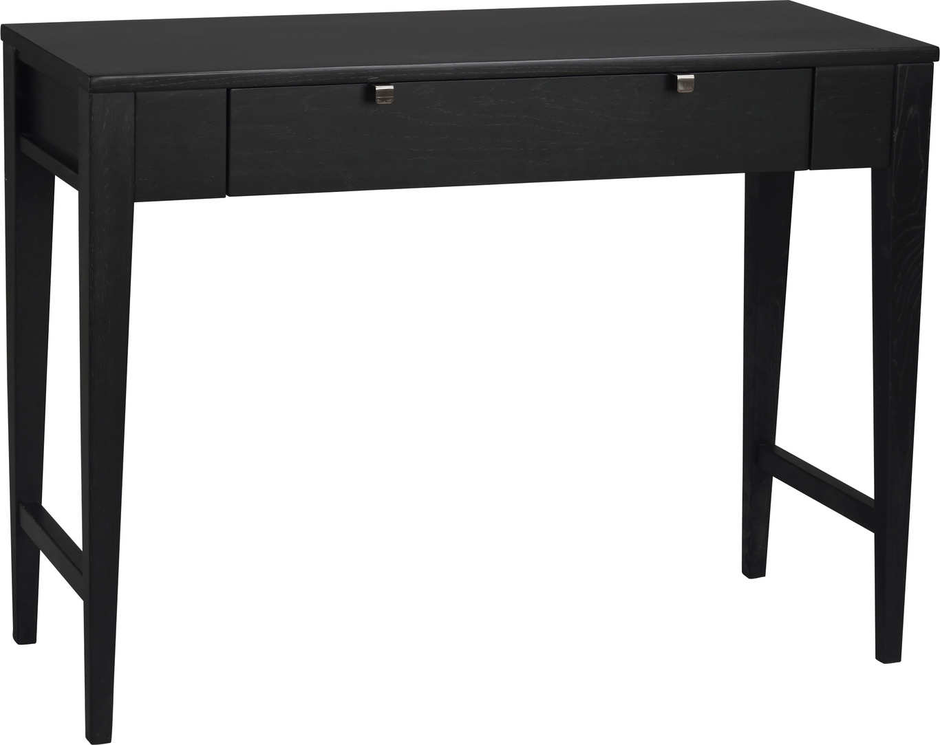 Konsolbord Rowico Confetti sortlakeret massivt egetræ sidebord 100 x 40 x 74 cm med skuffe