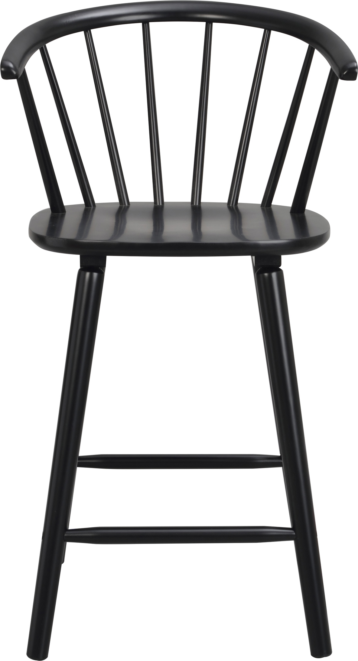 Barstol Rowico Carmen 2-pak sort lakeret massivt gummitræ H96×B55×D55 cm