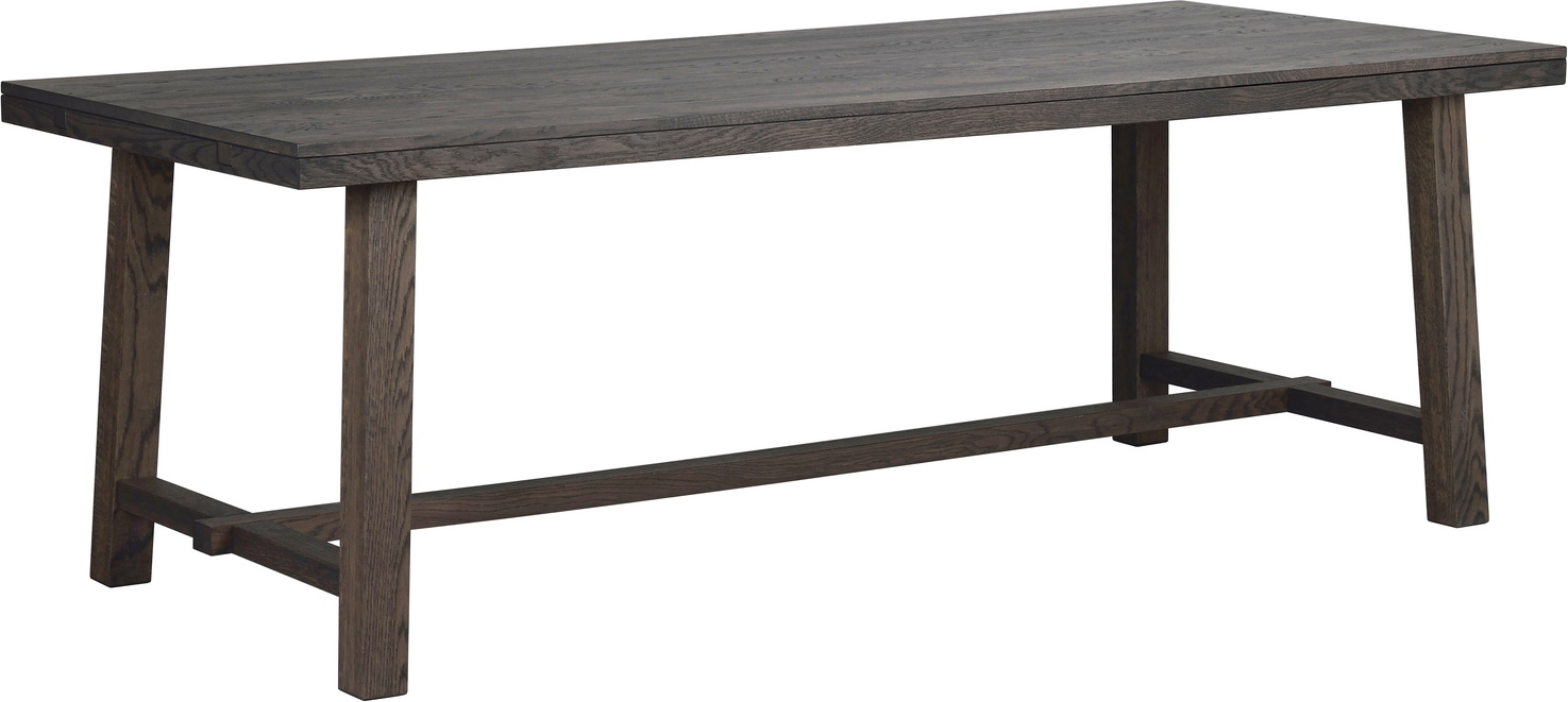 Spisebord Rowico Brooklyn 220×95 cm mørkebrun lakeret massiv egetræ FSC