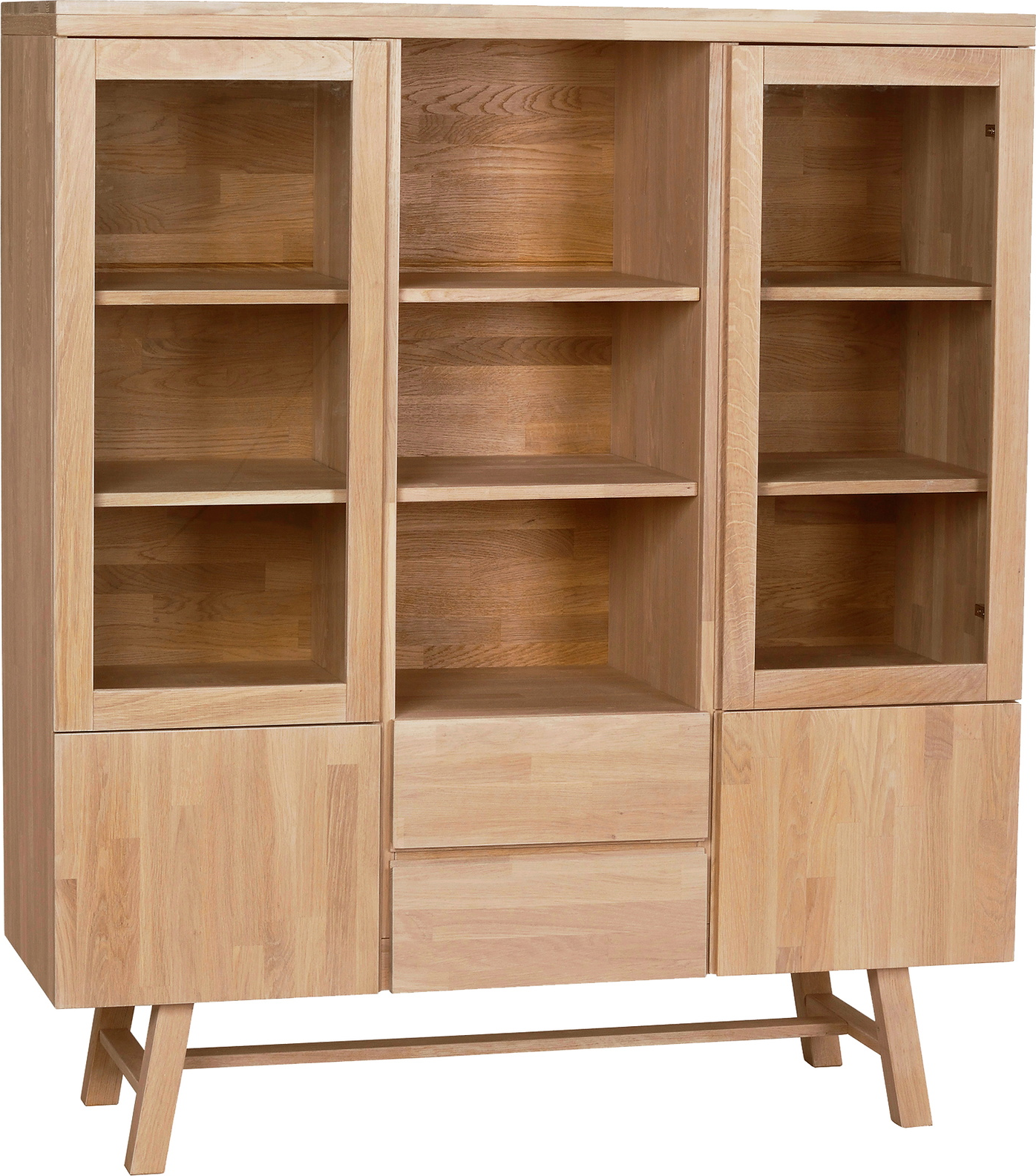 Rowico Brooklyn højskab i massiv eg FSC-certificeret opbevaringsskab skandinavisk design med soft close