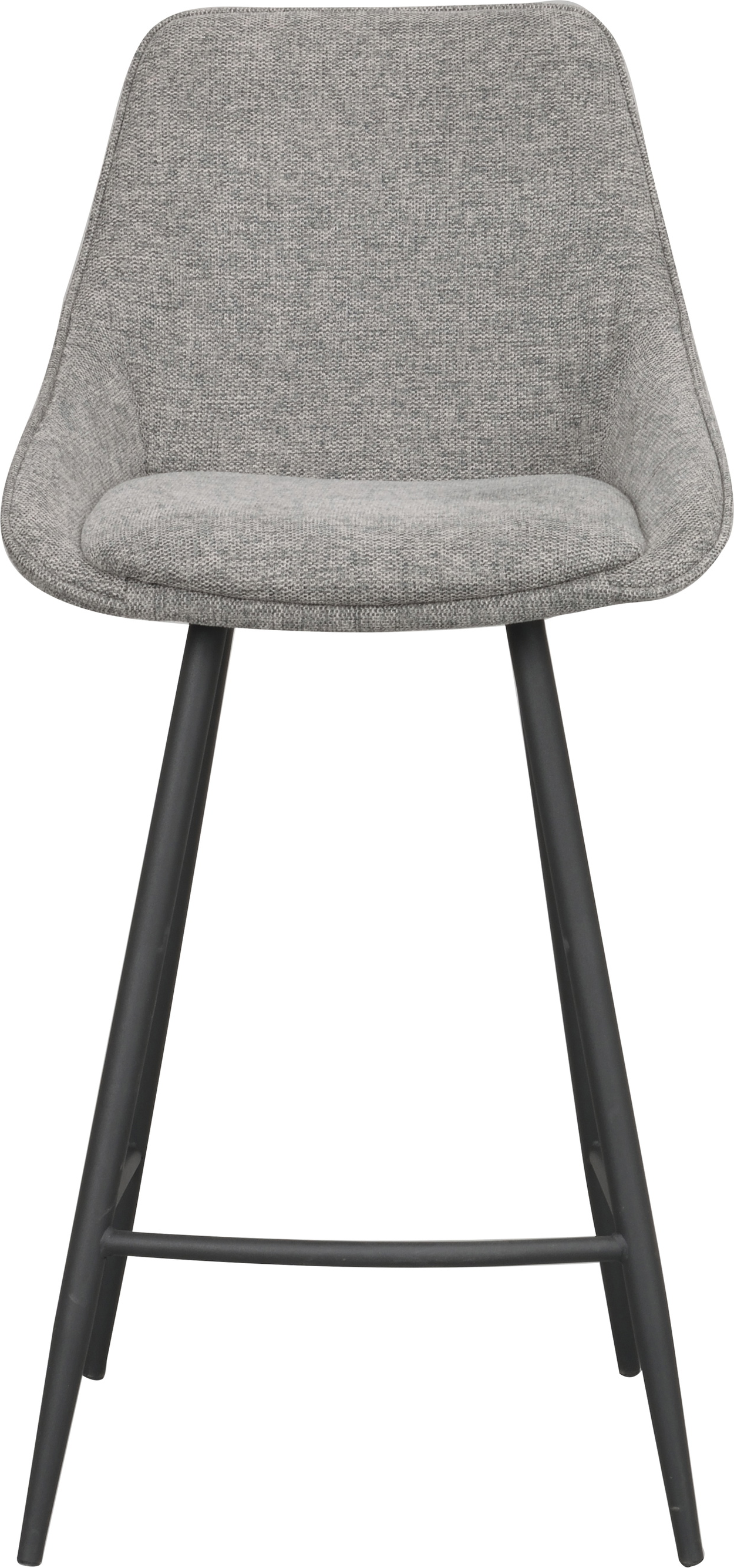 Barstol Rowico Sierra 2-pak polstret grå/sort stof metalstel høj ryg bæredygtig FSC