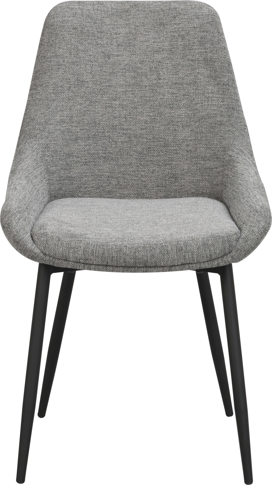 Spisebordsstol Rowico Sierra grå polstret polyester sort metalben FSCÂ® 100% sæt af 2 H85×B49×D55cm