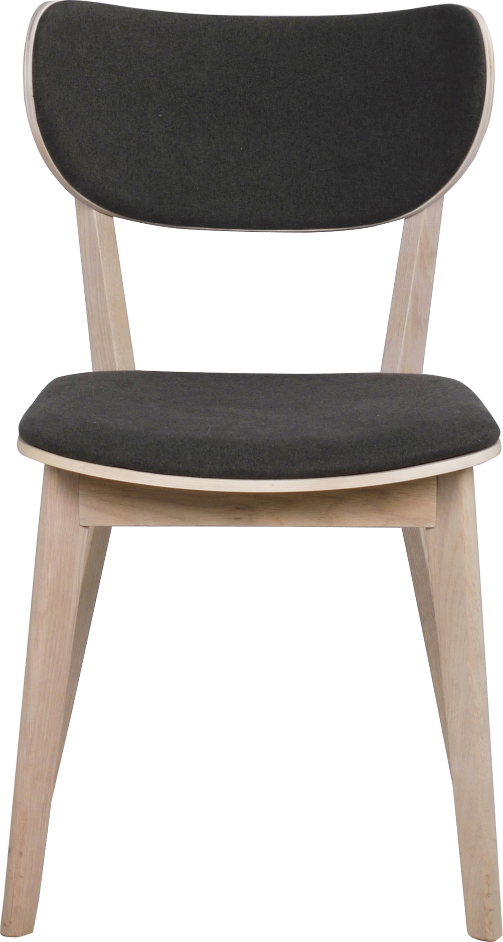 Spisebordsstol Rowico Kato 2-pak hvidvasket egetræ/mørkegråt polyester FSC-certificeret