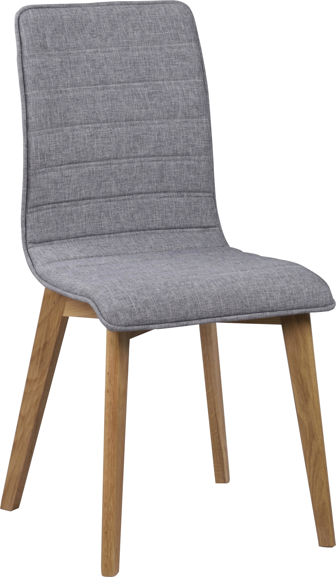 Spisebordsstol Rowico Gracy lysegrå polyesterpolstring & lakeret egetræsben 2 stk