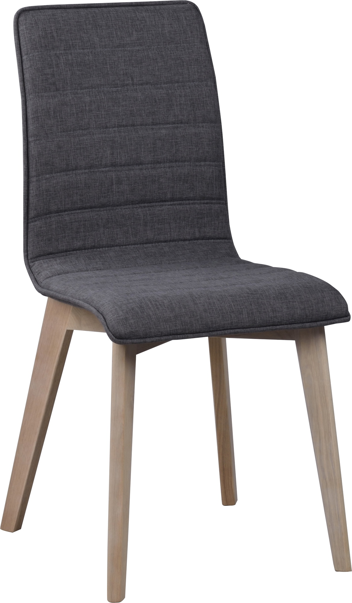 Spisebordsstol Rowico Gracy 2-pak mørkegrå polyester og hvidvasket egetræ