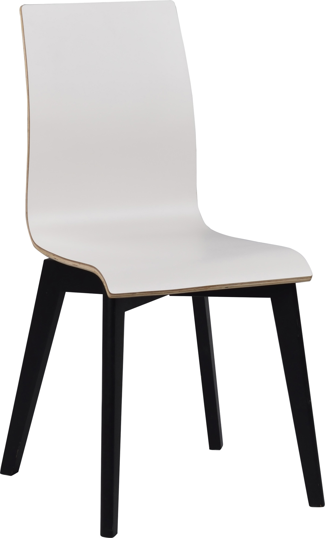 Spisebordsstol Rowico Gracy spisestol hvid laminat sortlakeret egetræ H89×B48×D50