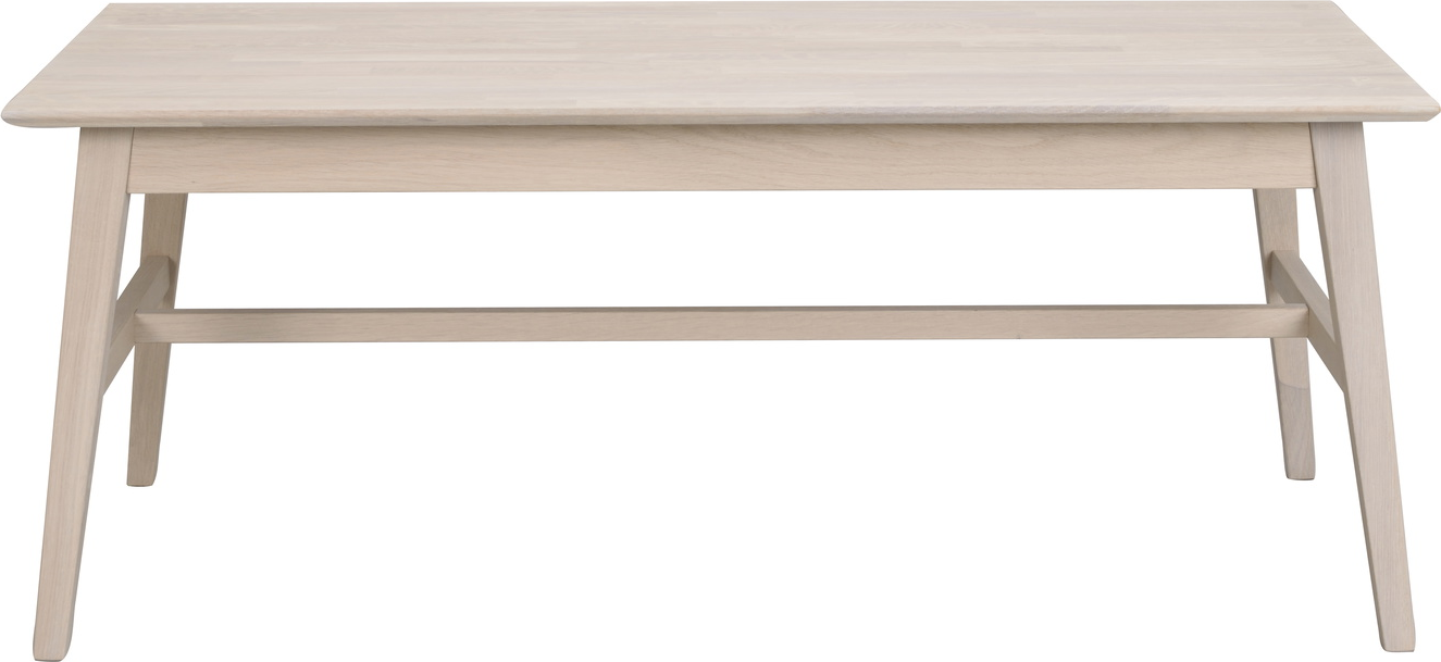 Sofabord / kaffebord Rowico Filippa - hvidkalket massiv eg 130x70x52 cm