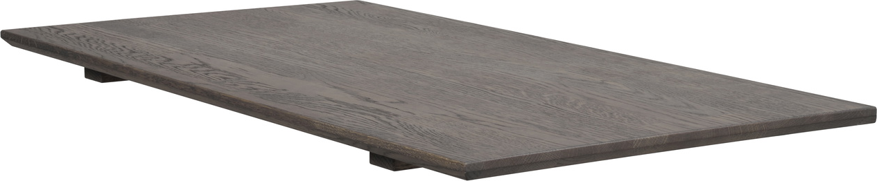 Tillægsplade til spisebord Rowico Filippa 50 cm massivt stålbørstet egetræ lakeret finish mørkebrun FSC-certificeret