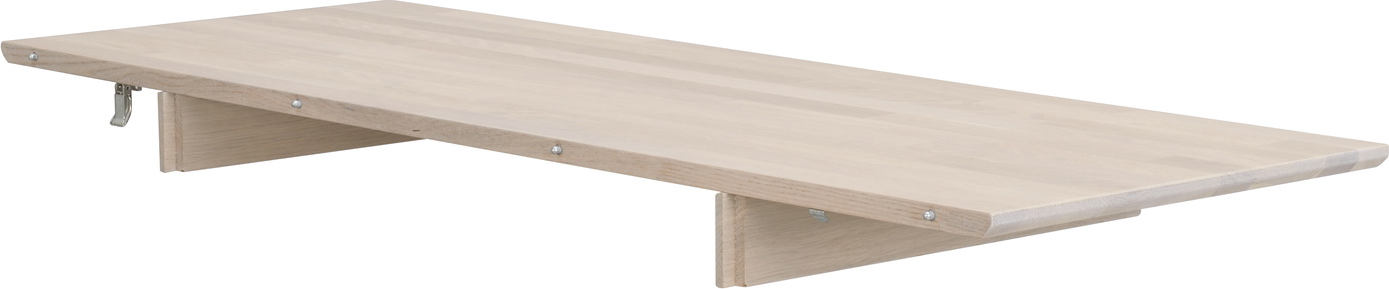 Tillægsplade Rowico Filippa 45 cm til rundt spisebord, massivt egetræ hvidkalket olieret FSC-certificeret