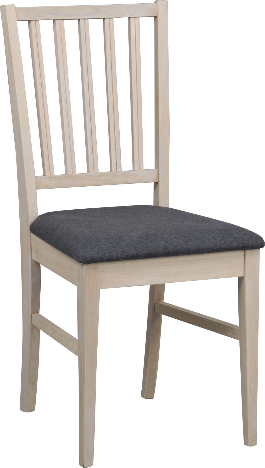 Spisebordsstol Rowico Filippa 2-pak FSC-mix i olieret hvidvasket egetræ med polstret gråt Mimoza-stof