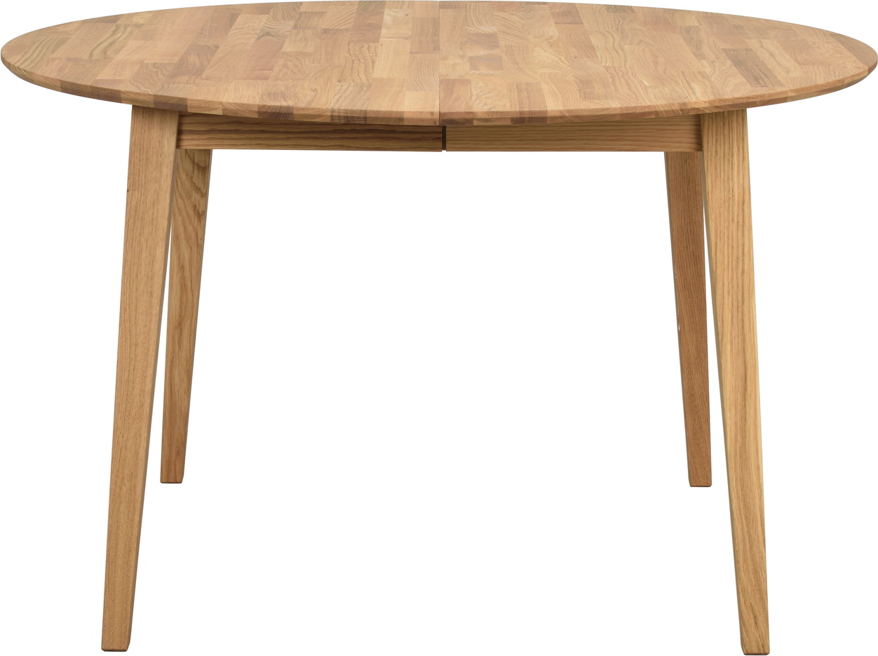 Spisebord Rowico Filippa rund Ø120 cm med udtræk til 165 cm i FSC-certificeret olieret egetræ