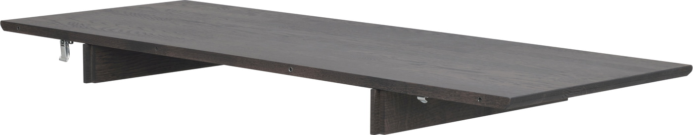Tillægsplade Rowico Filippa spisebord - massiv mørkebrun eg 45×120 cm FSC 100%