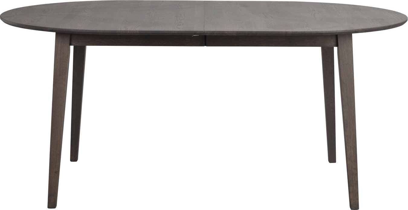 Spisebord Rowico Filippa ovalt udtræksbord i massivt egetræ 170-210×105×74 cm mørkebrun