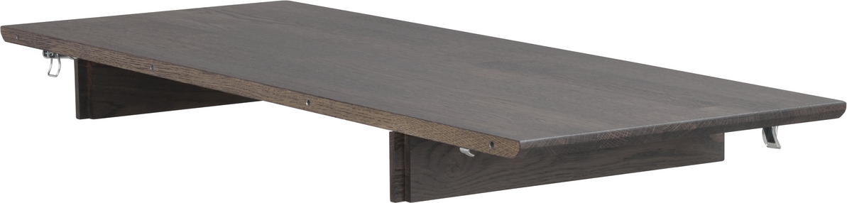 Tillægsplade Rowico Filippa til spisebord 40x105 cm massiv eg mørkebrun FSC-certificeret