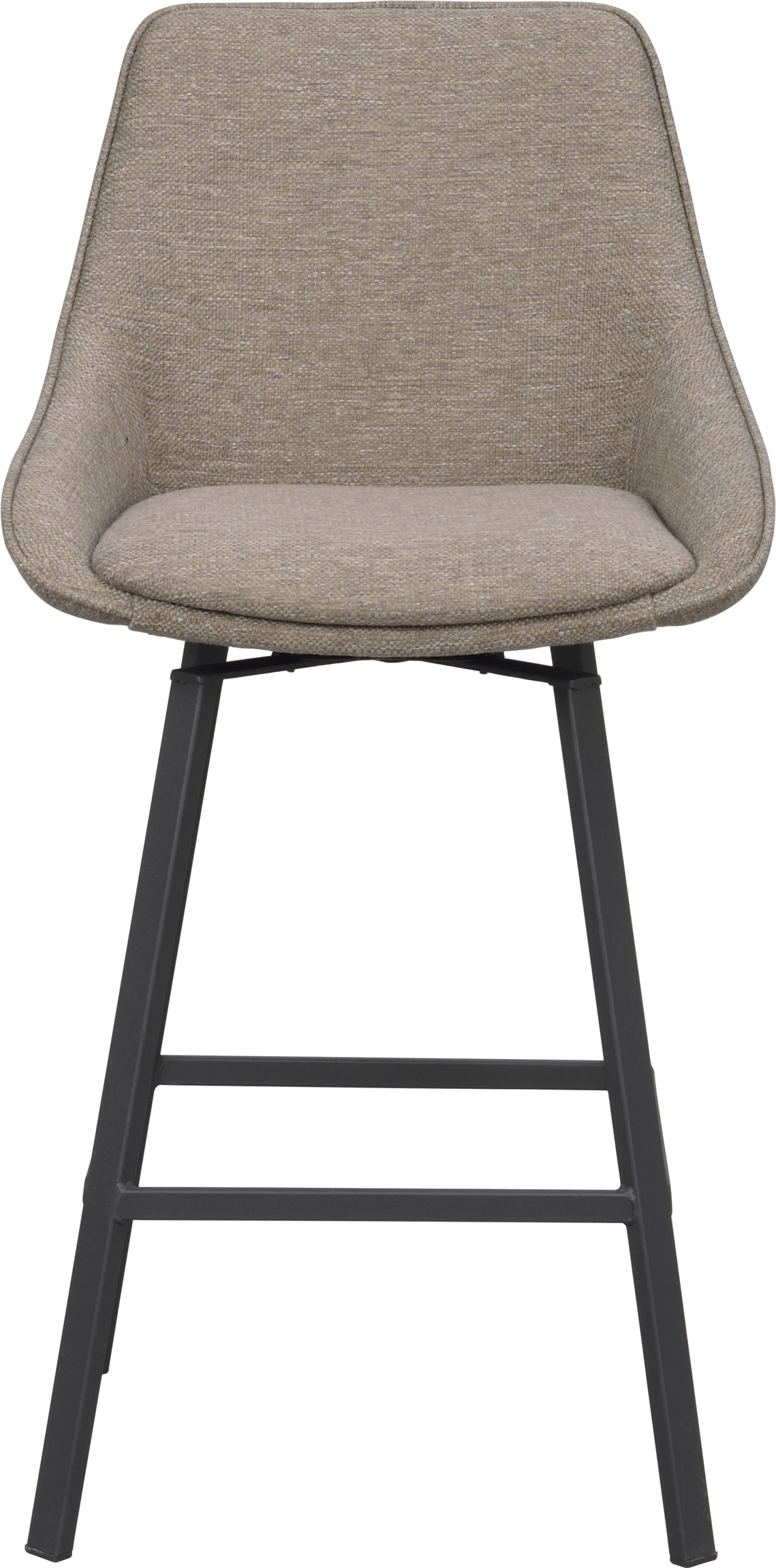 Barstol Rowico Alison sæt af 2 mørk beige/sort 360 drejefunktion metal og stof H96 cm