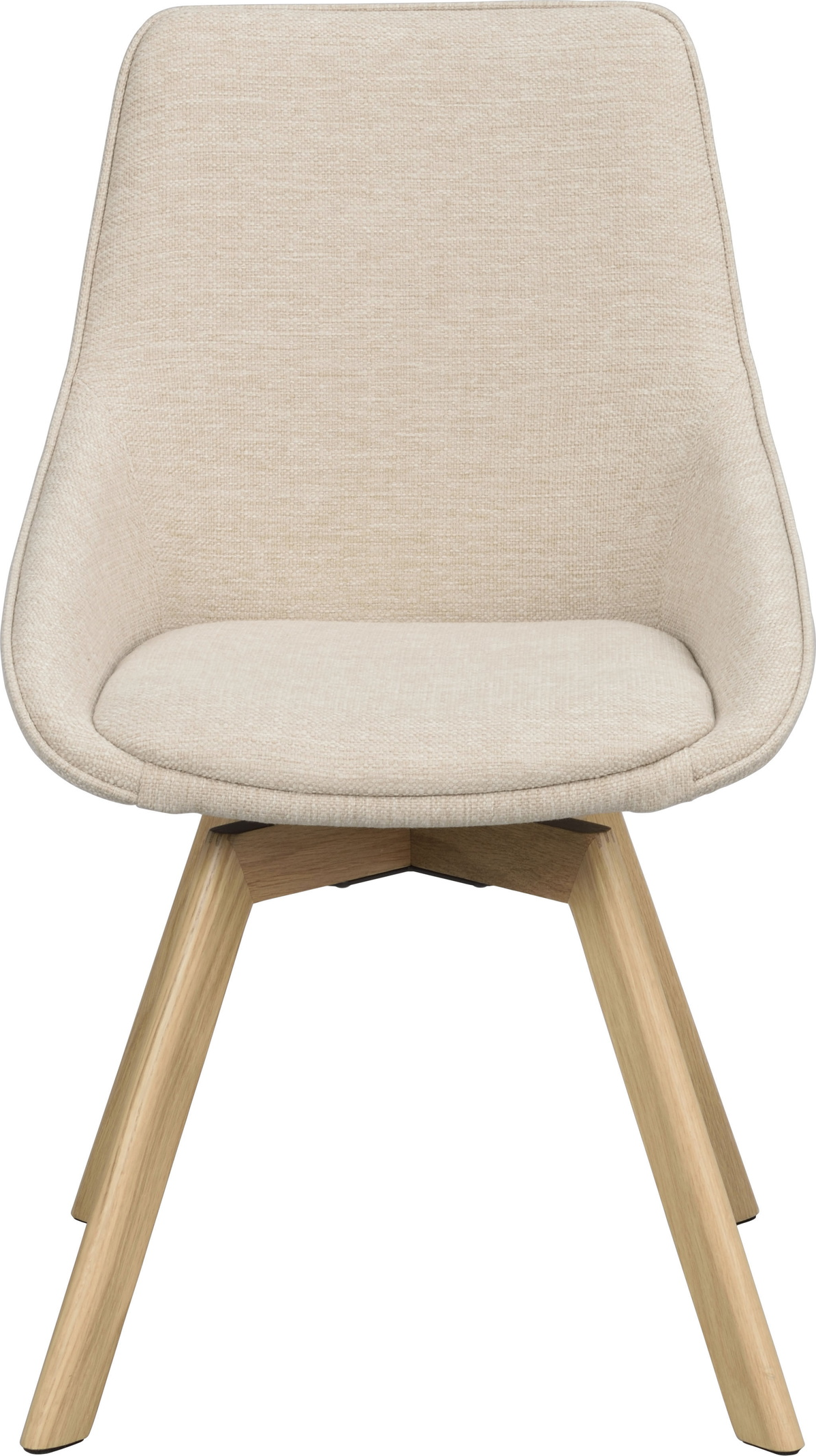 Spisebordsstol Rowico Alison 2-pak i lys beige polstret stof med drejefunktion og lakerede FSCÂ® egetræsbene