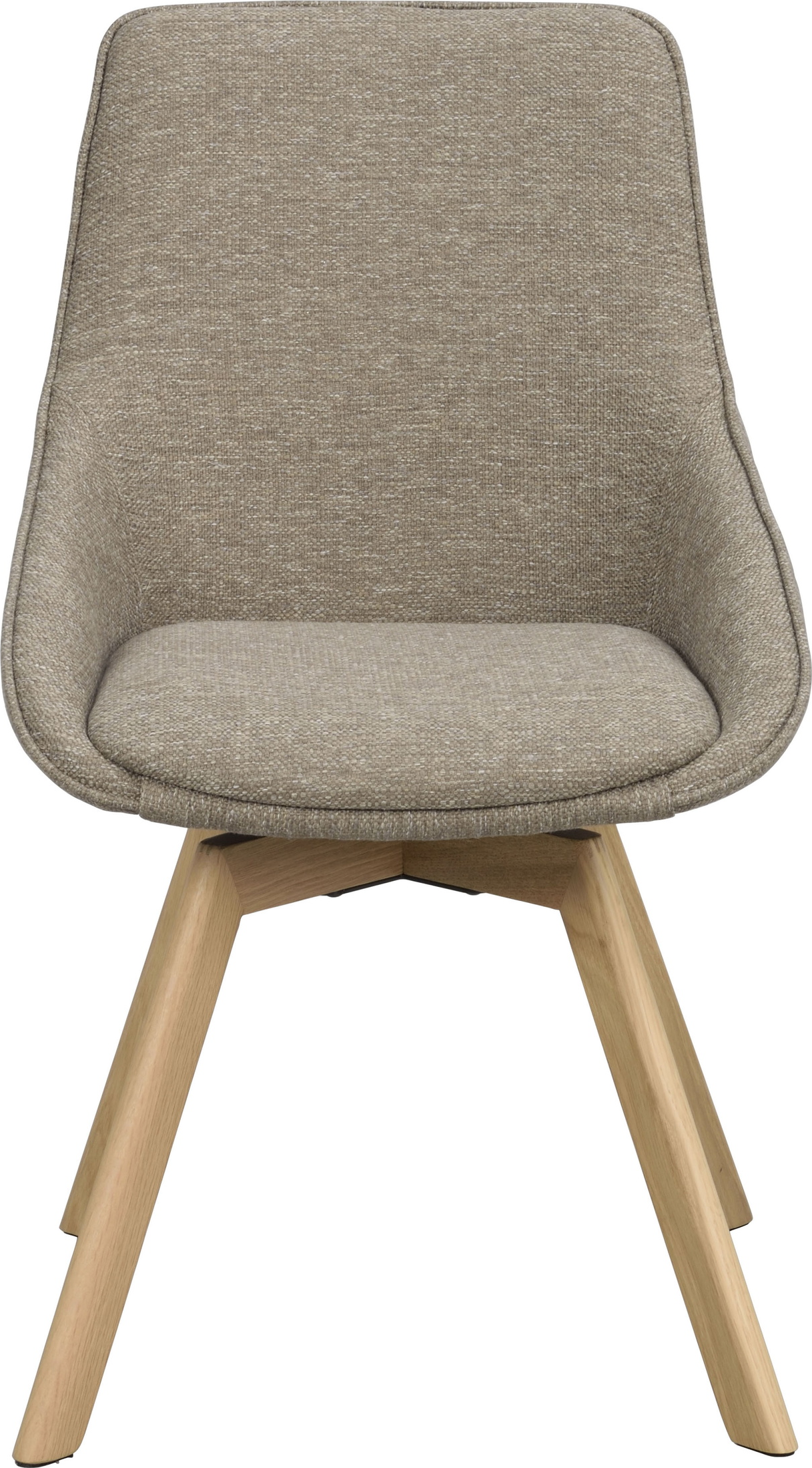 Spisebordsstol Rowico Alison 2-pak i mørk beige stof på FSCÂ®-eg med 360 drejefunktion