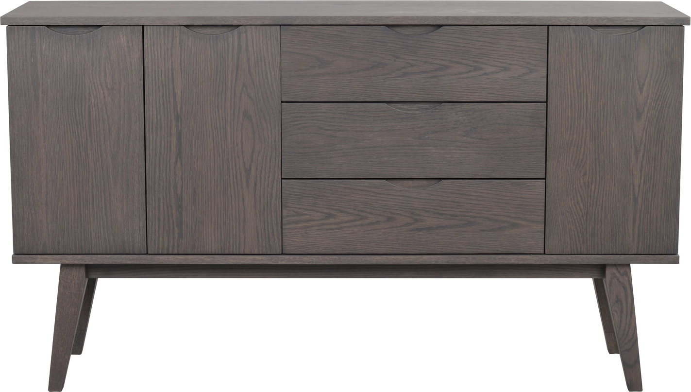 Skænk Rowico Filippa mørkebrun egetræ lakeret H85 x B150 x D40 cm