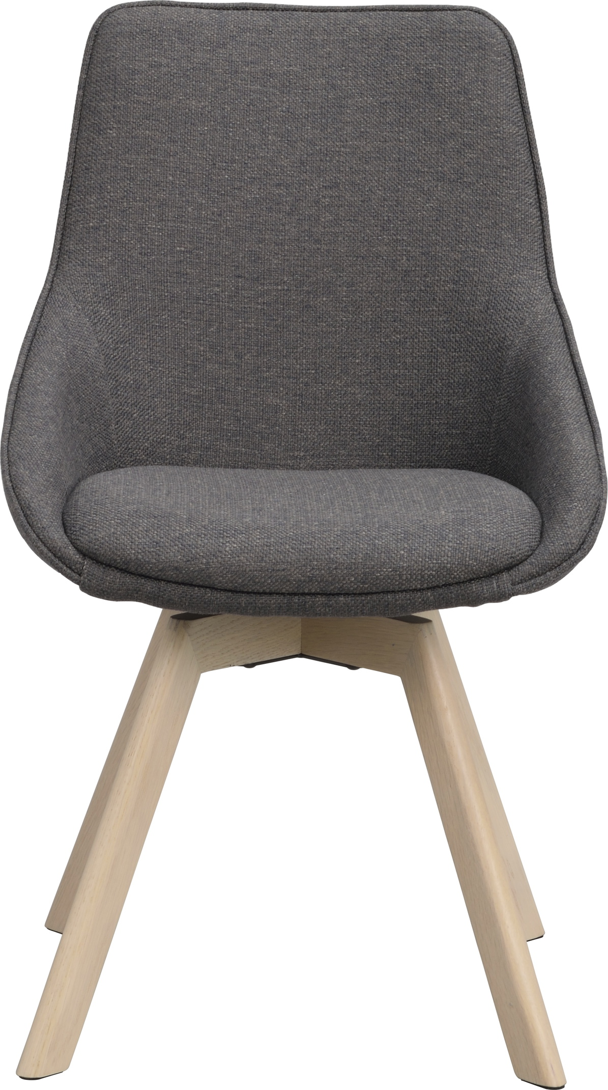 Spisebordsstol Rowico Alison i gråt Asgard polypropylenstof med 360 svingfunktion og FSCÂ® egetræ