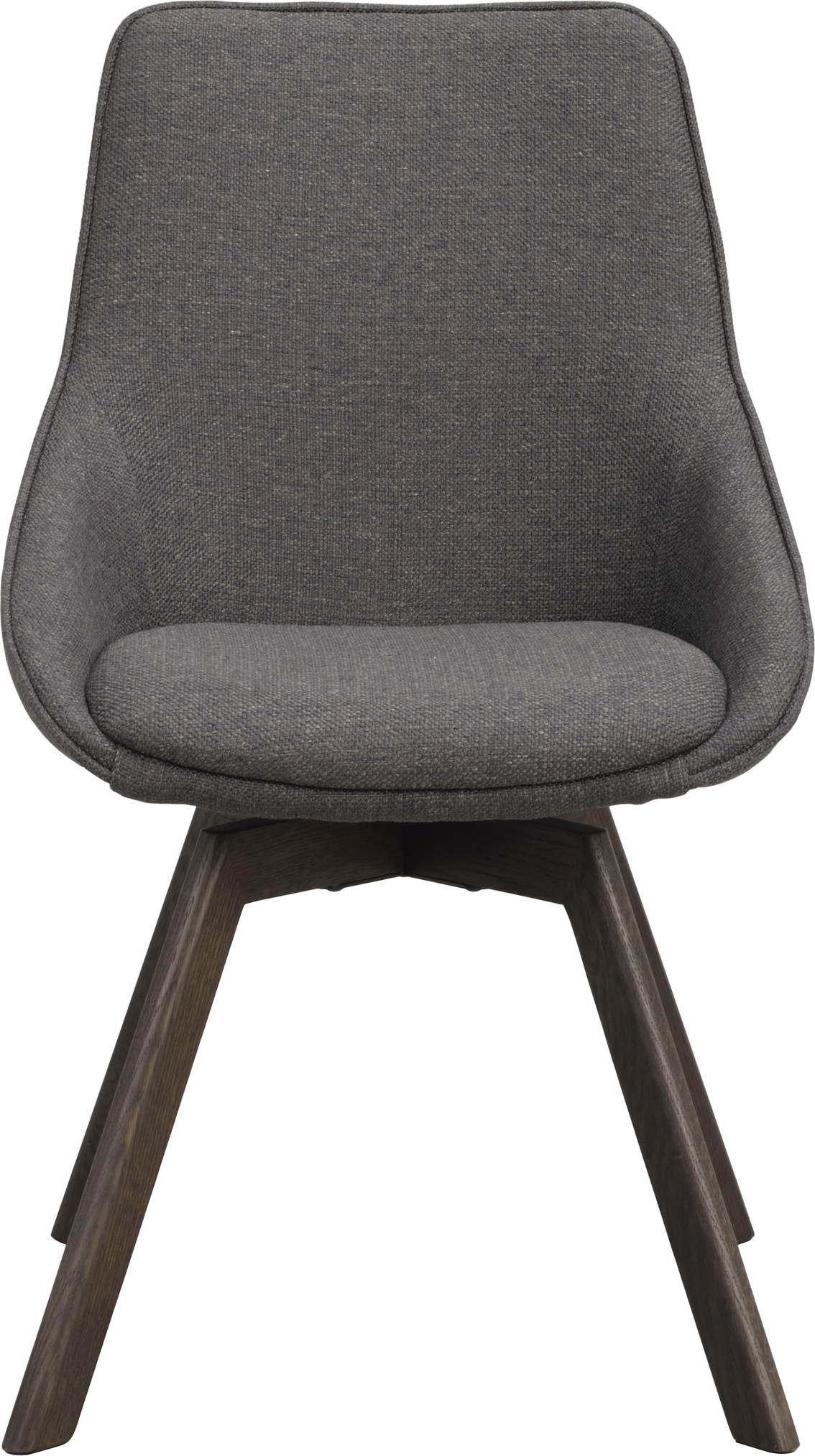 Spisebordsstol Rowico Alison 2-pak - svingbar polstret stol med 360 funktion, grå Asgard-stof & FSC-eg