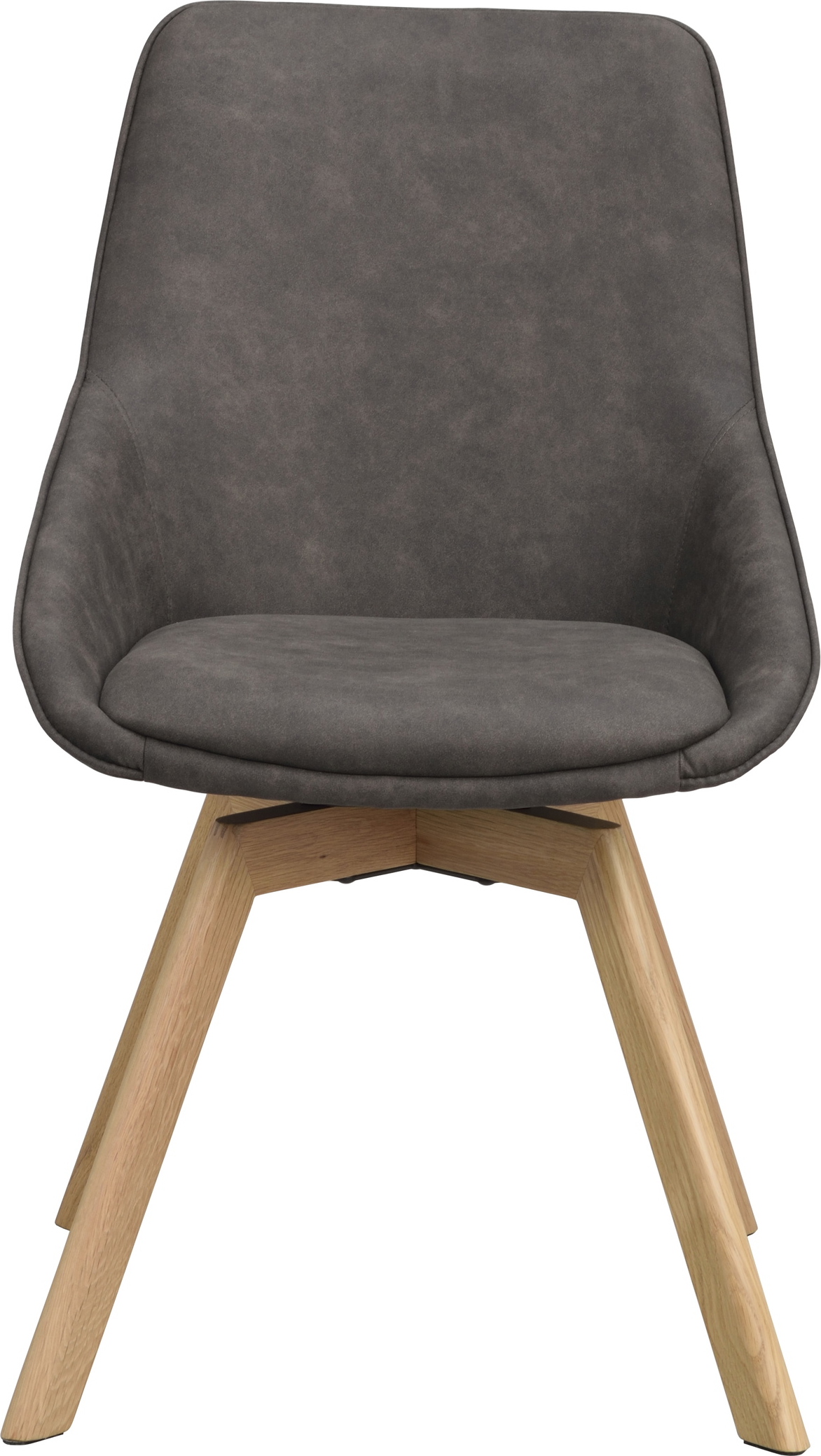 Rowico Alison spisebordsstol spisestuestol 2-pak mørkegrå polyester drejefunktion FSC egetræ