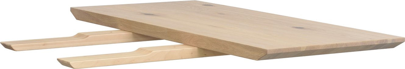 Tillægsplade til spisebord Rowico Melville hvidkalket egefiner 95×50 cm