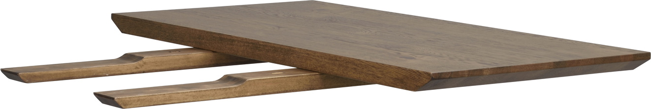 Tillægsplade forlængelsesplade til spisebord Rowico Melville 95x50 cm massiv eg finér lakeret lysebrun