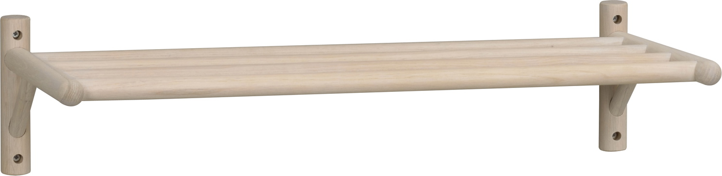 Skoreol Rowico Milford hvidkalket massivt egetræ 80 cm - nordisk vægmonteret skohylde