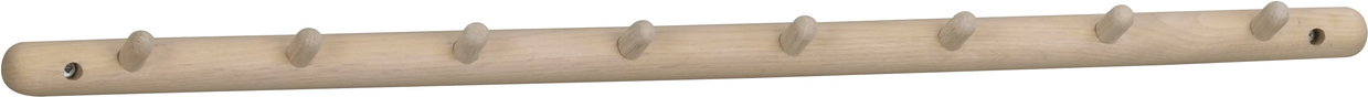 Knagerække Rowico Milford 8-knages hvidkalk massivt egetræ 80×7×3 cm