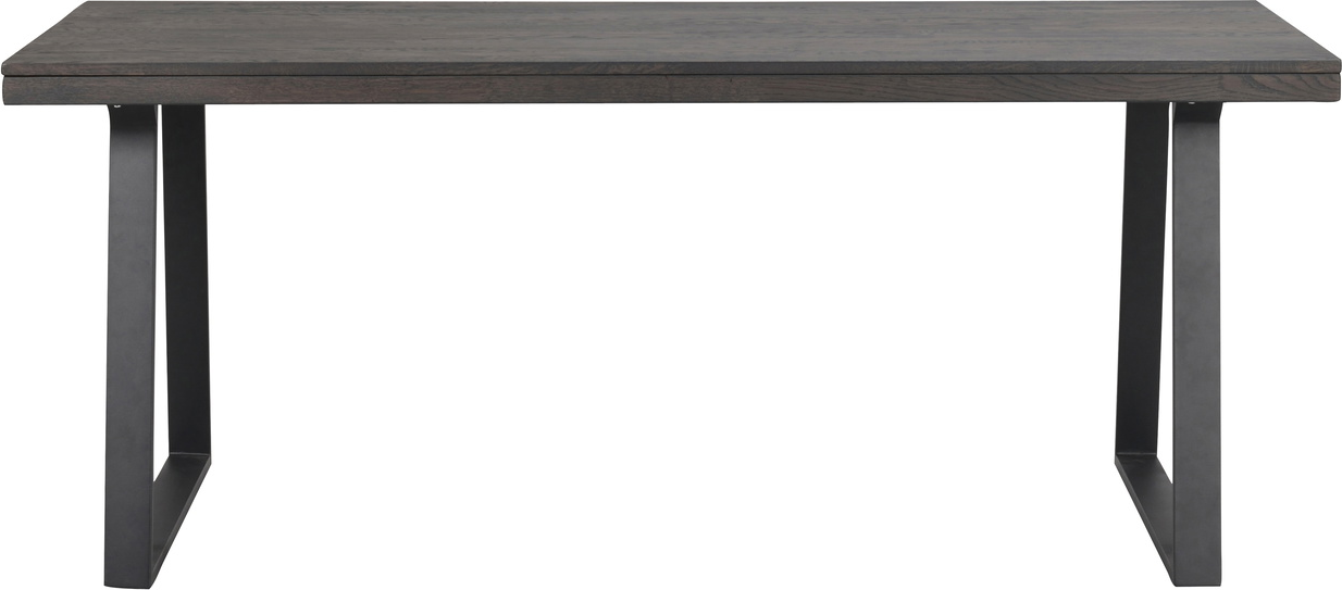 Spisebord Rowico Brooklyn massiv eg med mat sort metalben 170x95 cm FSC 100% certificeret