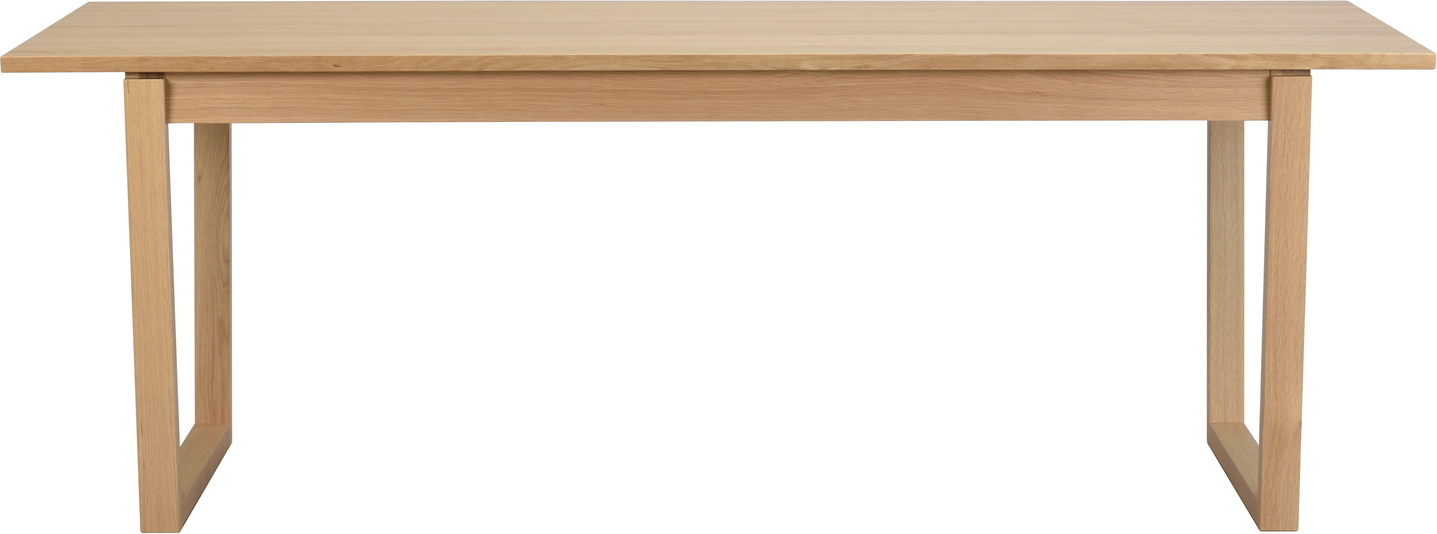 Spisebord Rowico Colonsay i massivt egetræ og egefinér 215x96 cm matlakeret FSC Mix