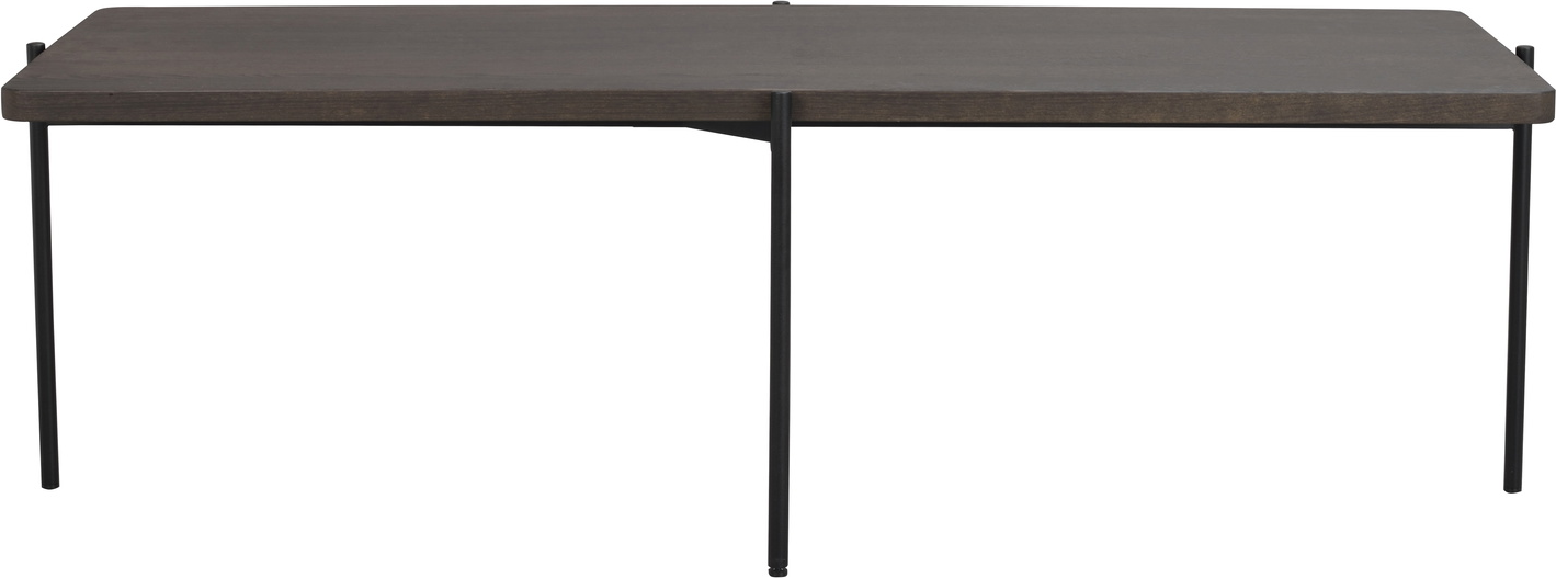 Sofabord Shelton Rowico 145×60×45 cm olieret asketræ og sort metalstel