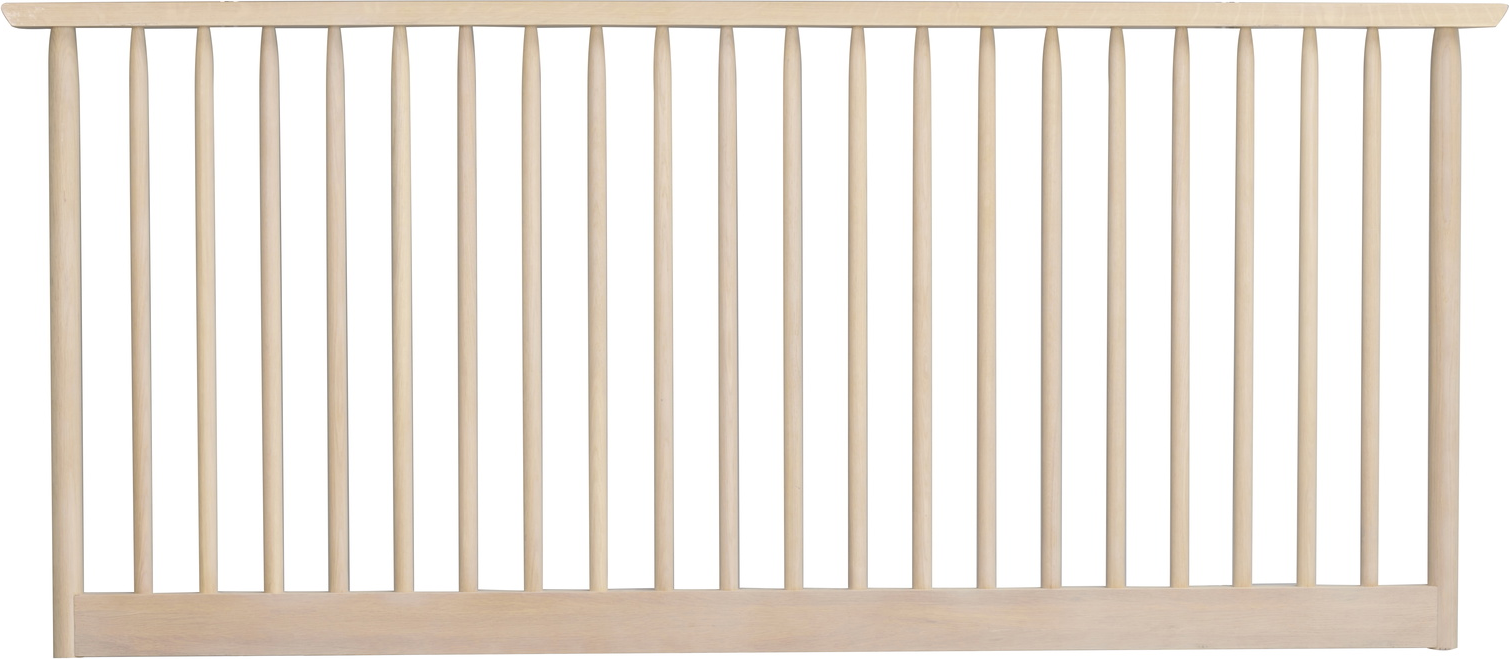 Sengegavl/hovedgavl Rowico Riggins hvidkalket massivt egetræ med justerbare metalben B194 cm