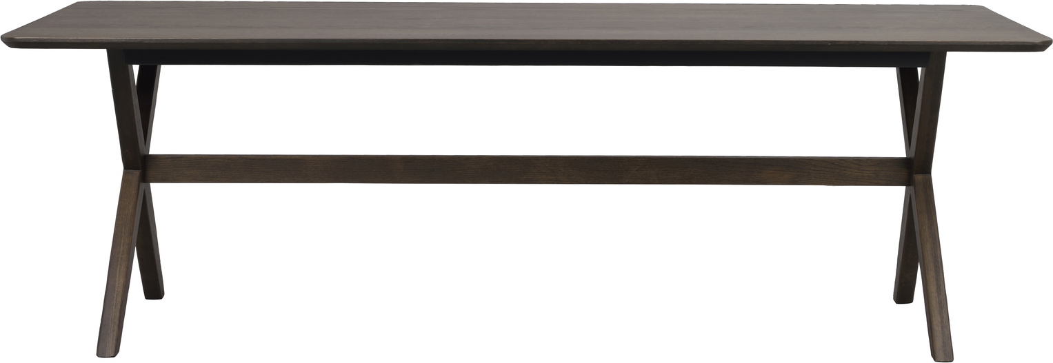 Spisebord Rowico Calverton i brunlakeret MDF med egetræsfinér og massivt egetræsben 230x95x75 cm