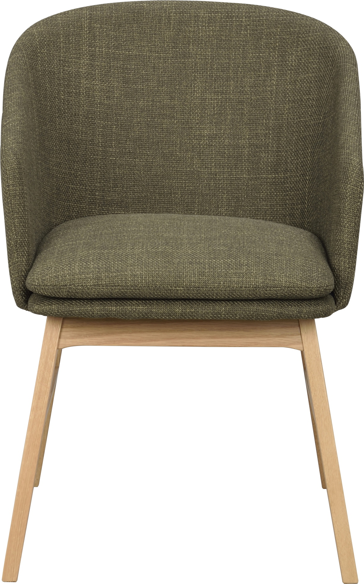 Spisebordsstol med armlæn Rowico Windham 2-pak grøn polstret stof Eg FSC 100% certificeret H80xB57xD62 cm