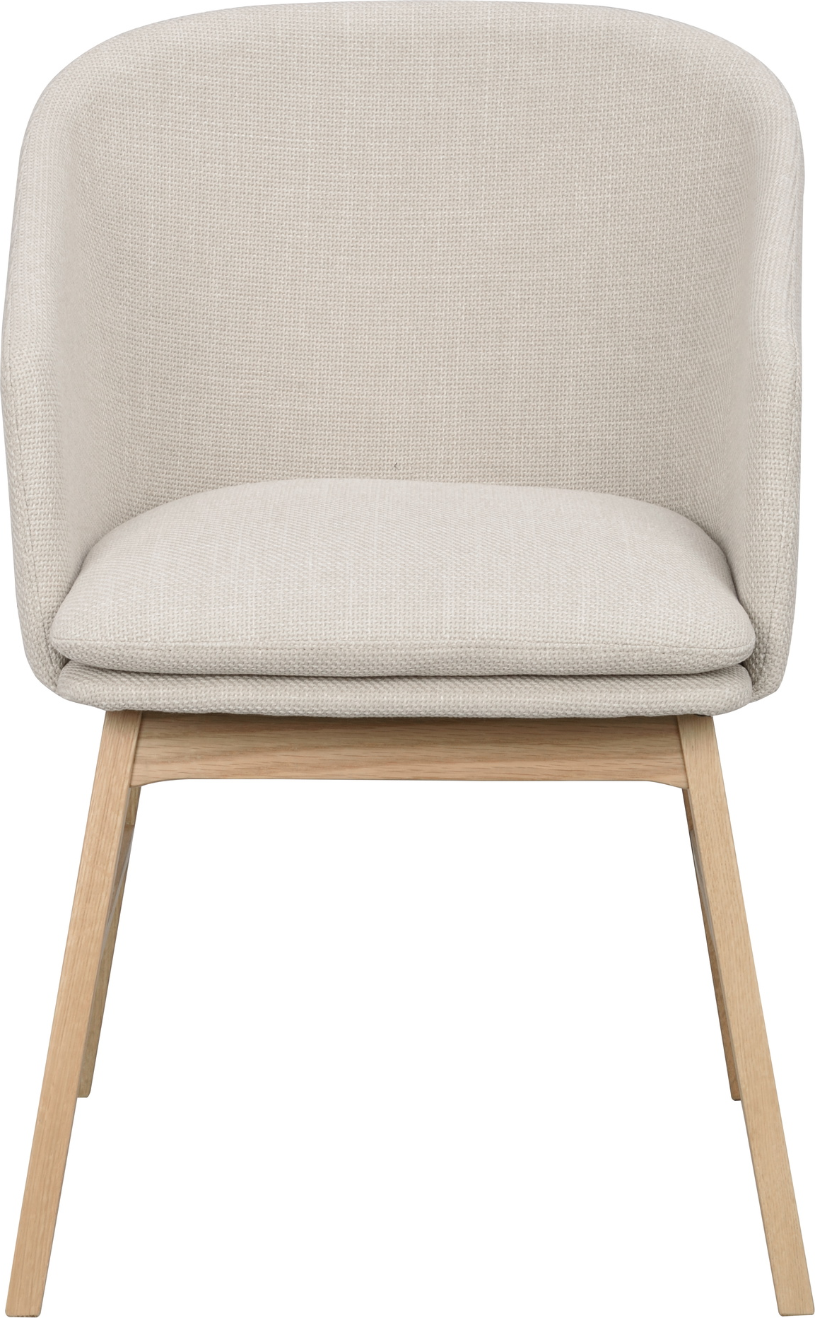 Spisebordsstol med armlæn Rowico Windham FSC-certificeret egetræ beige slidstærkt polyesterstof