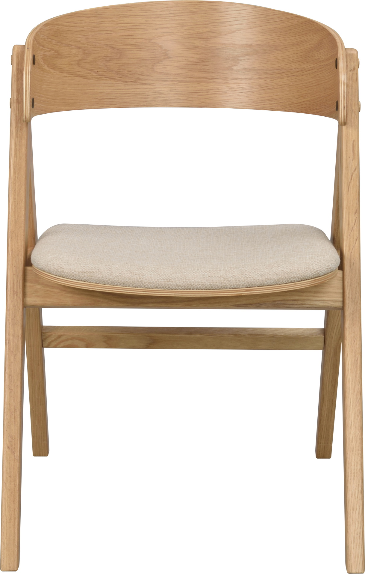 Spisebordsstol med armlæn Rowico Waterton eg/beige polstersæde 2-pak H80×B55×D61 cm